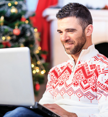 Man working on his laptop