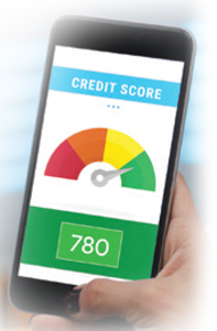 Credit Score shown on mobile
