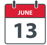 June 13 on a calendar